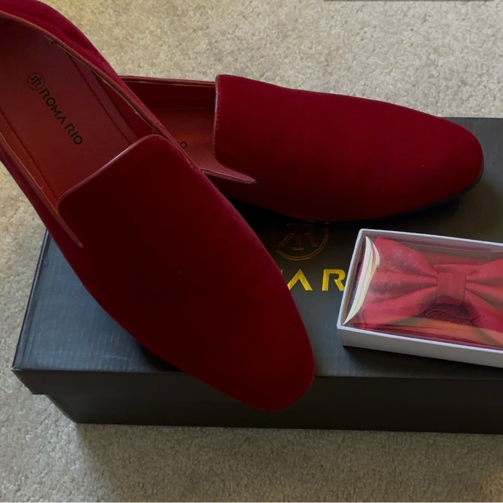 Men's Red Loafers